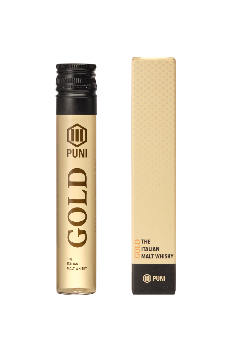 Puni Gold Tube astuccio whisky tubo regalo dorato