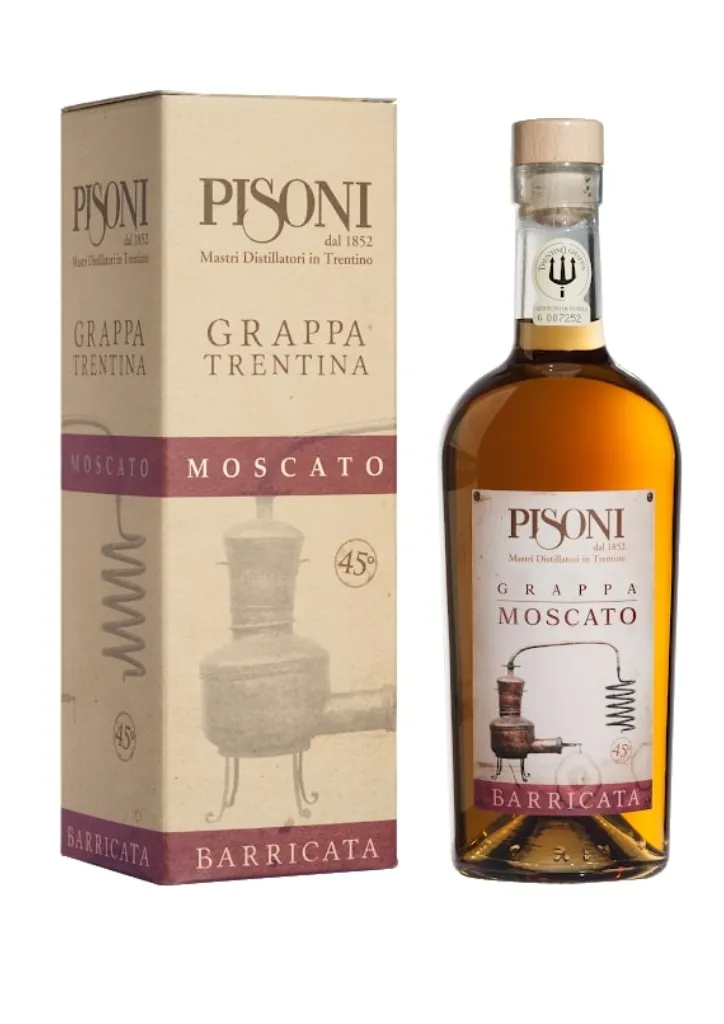 F.lli Pisoni Grappe Barricate Moscato Grappa Barrique legno