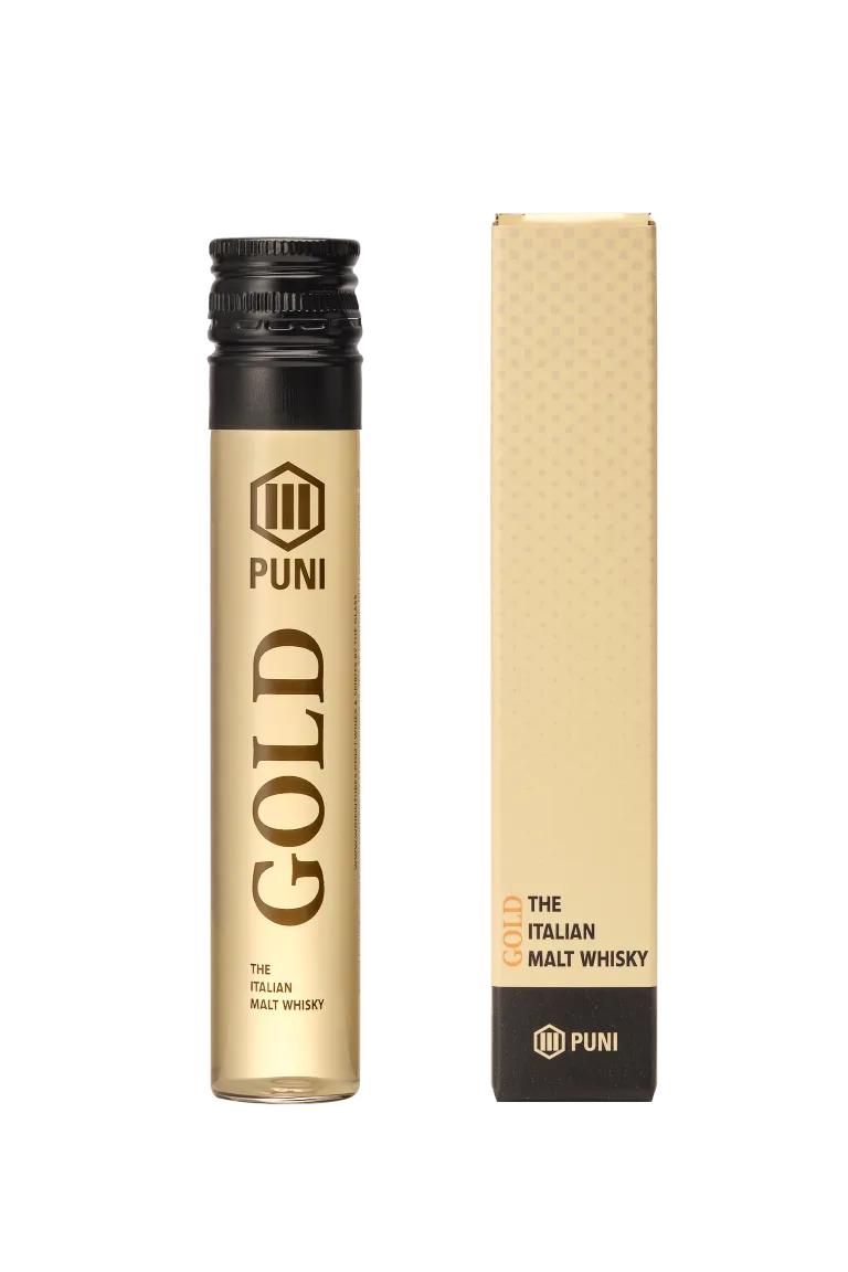 Puni Gold Tube astuccio whisky tubo regalo dorato