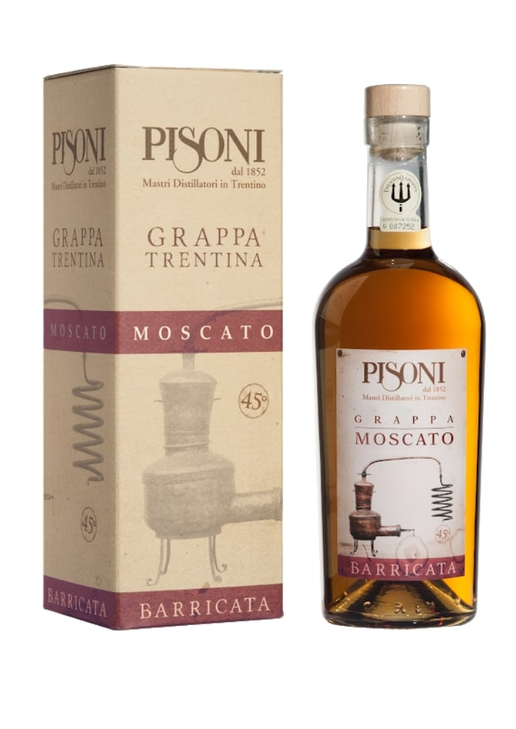F.lli Pisoni Moscato grappa barricata 70 cl aromatica